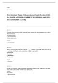 microbiology EXAM A&plus; GRADE ASSURED COMPLETE SOLUTIONS AND VERIFIED ANSWERS
