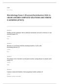 microbiology EXAM A&plus; GRADE ASSURED COMPLETE SOLUTIONS AND VERIFIED ANSWERS