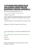 VATI PHARM PROCTORED EXAM&NewLine;2026 CLINICAL SCRIPT SOLVED&NewLine;QUESTIONS VERIFIED ANSWERS A&plus;