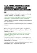 VATI PHARM PROCTORED EXAM&NewLine;2026 FINAL PAPER PRACTICE&NewLine;QUESTIONS ANSWERS ACCURATE&NewLine;A&plus;