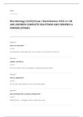 microbiology EXAM A&plus; GRADE ASSURED COMPLETE SOLUTIONS AND VERIFIED ANSWERS