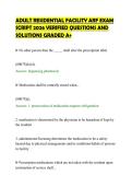ADULT RESIDENTIAL FACILITY ARF EXAM&NewLine;SCRIPT 2026 VERIFIED QUESTIONS AND&NewLine;SOLUTIONS GRADED A&plus;