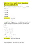 Mammo&comma; Tomo & MRI Exam Questions & Answers &lpar;Grade A&plus;&rpar;&period;docx&NewLine;&NewLine;