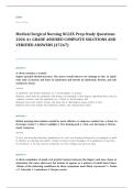 med surg EXAM A&plus; GRADE ASSURED COMPLETE SOLUTIONS AND VERIFIED ANSWERS
