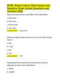 MTMI- Breast Cancer Risk Factors and Statistics Exam Actual Questions and Answers 2026&period;docx&NewLine;&NewLine;