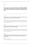 med surg EXAM A&plus; GRADE ASSURED COMPLETE SOLUTIONS AND VERIFIED ANSWERS