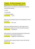 Chapter 18 Mammography Exam Questions & Answers &lpar;Grade A&plus;&rpar;&period;docx&NewLine;&NewLine;