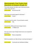Mammography Final Guide Exam Questions & Answers &lpar;Grade A&plus;&rpar;&period;docx&NewLine;&NewLine;