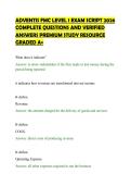 ADVENTIS FMC LEVEL 1 EXAM SCRIPT 2026&NewLine;COMPLETE QUESTIONS AND VERIFIED&NewLine;ANSWERS PREMIUM STUDY RESOURCE&NewLine;GRADED A&plus;