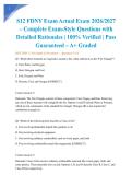 S12 FDNY Exam Actual Exam 2026&sol;2027 &ndash; Complete Exam-Style Questions with Detailed Rationales &vert; 100&percnt; Verified &vert; Pass Guaranteed &ndash; A&plus; Graded&NewLine;&NewLine;