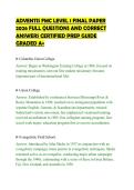 ADVENTIS FMC LEVEL 1 FINAL PAPER&NewLine;2026 FULL QUESTIONS AND CORRECT&NewLine;ANSWERS CERTIFIED PREP GUIDE&NewLine;GRADED A&plus;