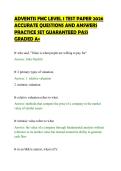 ADVENTIS FMC LEVEL 1 TEST PAPER 2026&NewLine;ACCURATE QUESTIONS AND ANSWERS&NewLine;PRACTICE SET GUARANTEED PASS&NewLine;GRADED A&plus;