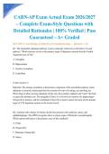 CARN-AP Exam Actual Exam 2026&sol;2027 &ndash; Complete Exam-Style Questions with Detailed Rationales &vert; 100&percnt; Verified &vert; Pass Guaranteed &ndash; A&plus; Graded&NewLine;&NewLine;