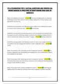 ITIL 4 FOUNDATION TEST 2  &vert;ACTUAL QUESTIONS AND VERIFIED ANSWERS&vert;GRADED A&plus;&vert;PASS FIRST ATTEMPT&vert;BRAND NEW 2026 UPDATE&excl;&excl;&excl;&excl;&excl;&excl;&excl;