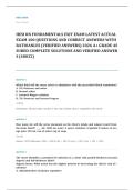 HESI exit EXAM A&plus; GRADE ASSURED COMPLETE SOLUTIONS AND VERIFIED ANSWERS
