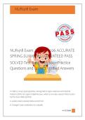 NUR418 Exam  LATEST 2026 ACCURATE &NewLine;SPRING-SUMMER GUARANTEED PASS  &NewLine;SOLVED Test Bank with 200&plus; Practice &NewLine;Questions and Correct Verified Answers 