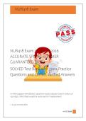 NUR418 Exam 1  LATEST 2026 &NewLine;ACCURATE SPRING-SUMMER &NewLine;GUARANTEED PASS  &NewLine;SOLVED Test Bank with 200&plus; Practice &NewLine;Questions and Correct Verified Answers 