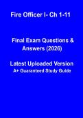 Fire Officer I Study Guide &lpar;Chapters 1&ndash;11&rpar; &vert; Fire Service Leadership & Exam Prep PDF