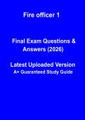 Fire Officer I Exam Guide 2026 &vert; Updated Certification Study & Practice Questions PDF