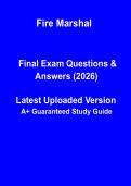 Fire Marshal 2026 Study Guide &vert; Fire Prevention&comma; Inspection & Certification Exam Prep PDF