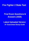 Fire Fighter II State Test Study Guide &vert; Certification Exam Questions & Answers PDF