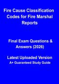 Fire Cause Classification Codes for Fire Marshal Reports 2026 &vert; Fire Investigation Coding Guide PDF