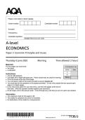 AQA A LEVEL MAY JUNE 2025 ECONOMICS PAPER 3 QUESTION PAPER