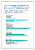Certified Protection Professional &lpar;CPP&rpar; Mock &NewLine;Exam Newest 2026 May Updated 150 Questions &NewLine;From Actual Exam Complete Questions And &NewLine;Correct Detailed Answers &lpar;Verified Answers&rpar; &NewLine;&vert;Already Graded A&plus;&vert;&vert;Brand New&excl;&excl; 