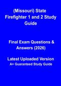Missouri State Firefighter I & II Study Guide 2026 &vert; Certification Exam Prep & Training PDF