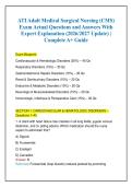 ATI Adult Medical Surgical Nursing CMS Exam 2026&sol;2027&colon; 200 Practice Questions&comma; Answers & Rationales &vert; Complete A&plus; Guide