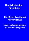 Illinois Fire Instructor I Firefighting Study Guide &vert; Certification & Training Manual PDF