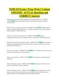 NURS 615   Bundled Exam Questions WITH  CORRECT Answers
