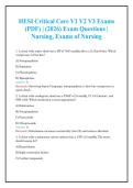 HESI Critical Care Exam V1 V2 V3 2026&colon; 300 Questions&comma; Answers & Rationales &vert; Next Generation NCLEX Practice