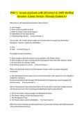 PSM 1 - Scrum&period;org Exam with all Correct & 100&percnt; Verified Answers &vert;Latest Version &vert;Already Graded A&plus;