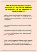 NHA&colon; Medical Assistant&lpar;CCMA&rpar; Certification &NewLine;Practice Test 2&period;0 A Exam Questions and Answers &NewLine;&lpar;Verified Answers&rpar; &vert;&vert;ACTUAL EXAM 2026 TEST&excl;&excl; &NewLine;Graded A&plus; &vert; 2026&vert;2027