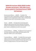 NASM CES Final Exam &lpar;2026&rpar; UPDATE Verified &NewLine;Questions And Answers &vert; With 100&percnt; Correct &NewLine;Answers graded A&plus; Guaranteed Success&excl;&excl; NASM &NewLine;CES Final Exam 