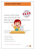 NUR417 LATEST EXAM &NewLine;2025- 2026 SOLVED Test &NewLine;Bank with 200&plus; Practice Questions and &NewLine;Correct Verified Answers &NewLine; 