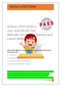 UR417 LATEST FINAL EXAM 2025- 2026 SOLVED Test Bank with 200&plus; Practice Questions and Correct Verified Answers