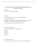 NUR 141&colon; Module A Intro to Pharmacology &vert; UPDATED Questions with 100&percnt; Correct Answers &vert; Verified&NewLine;