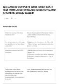 Epic ANE350 COMPLETE &lpar;2026 &vert; 2027&rpar; EXAM TEST WITH LATEST UPDATED &lpar;QUESTIONS AND ANSWERS&rpar; already passed&excl;&excl;