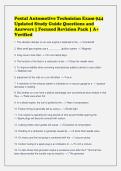 Postal Automotive Technician Exam 944&NewLine;Updated Study Guide Questions and&NewLine;Answers &vert; Focused Revision Pack &vert; A&plus;&NewLine;Verified