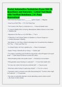 Postal Automotive Technician Exam 944 50&NewLine;Questions and Answers &vert; Latest Test Bank&NewLine;with Verified Solutions &vert; A&plus; Pass&NewLine;Guaranteed