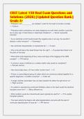 CRAT Latest 150 Real Exam Questions and&NewLine;Solutions &lpar;2026&rpar; &vert; Updated Question Bank &vert;&NewLine;Grade A&plus;