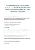 IPMBA Police Cyclist Course Quizzes ACTUAL EXAM 2026&sol;2027 &vert; IPMBA Police Cyclist Certification &vert; Verified Q&A &vert; Pass Guaranteed - A&plus; Graded