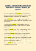 DIAMOND&lowbar;DIAMOND&lowbar;GRADING&lowbar;EXAM&lowbar;QUESTIONS&lowbar;WITH&lowbar;COMPLETE&lowbar;SOLUTIONS