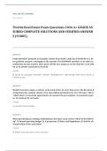 Florida real estate EXAM A&plus; GRADE ASSURED COMPLETE SOLUTIONS AND VERIFIED ANSWERS