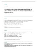 ATI mental health proctored EXAM A&plus; GRADE ASSURED COMPLETE SOLUTIONS AND VERIFIED ANSWERS