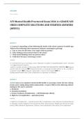 ATI mental health proctored EXAM A&plus; GRADE ASSURED COMPLETE SOLUTIONS AND VERIFIED ANSWERS