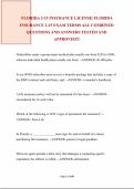 Florida 2-15 Insurance License Exam 2026-2027&colon; Complete Study Guide &ndash; Life&comma; Health & Variable Annuity &ndash; Real Exam Questions & Answers