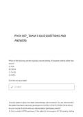 PHCH 667 EXAM 3 QUIZ QUESTIONS AND ANSWERS